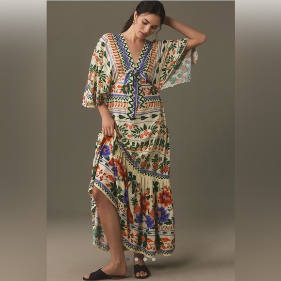 FARM Rio Dresses & Skirts - FARM Rio Multicolor Patterned Maxi Dress Size S